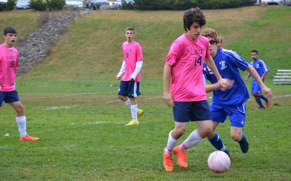 2014 St. Thomas Soccer Pink Game vs Manchester West