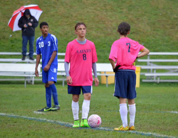 2014 St. Thomas Soccer Pink Game vs Manchester West