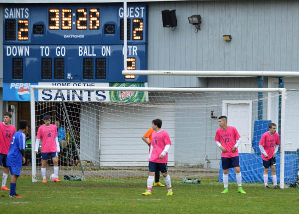 2014 St. Thomas Soccer Pink Game vs Manchester West