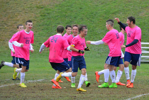2014 St. Thomas Soccer Pink Game vs Manchester West