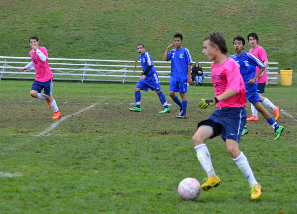 2014 St. Thomas Soccer Pink Game vs Manchester West