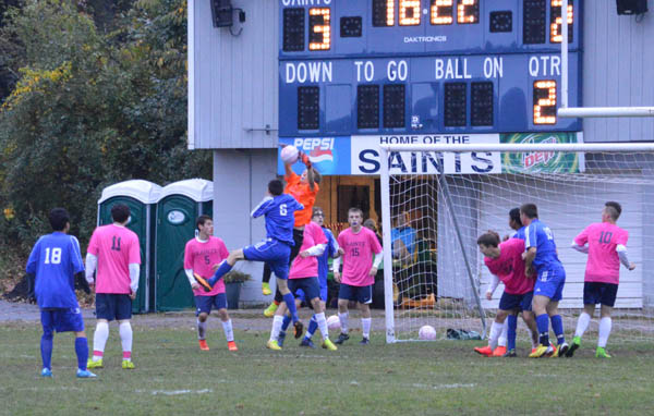 2014 St. Thomas Soccer Pink Game vs Manchester West