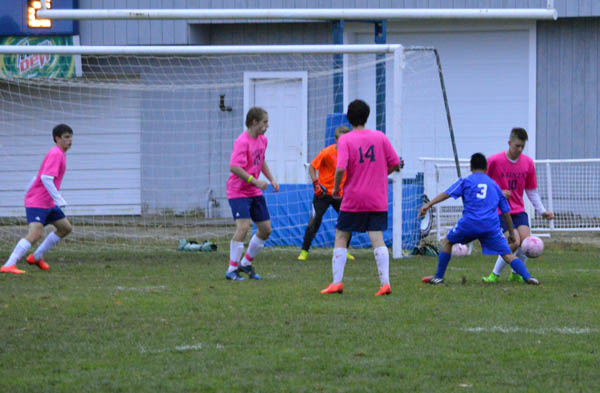 2014 St. Thomas Soccer Pink Game vs Manchester West
