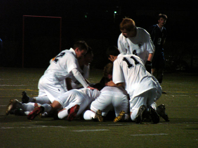 St. Thomas Soccer Mike Ernsting after socring against Conval