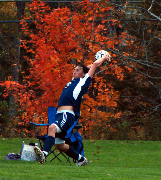 St. Thomas Soccer Taylor MacDonald throw-in