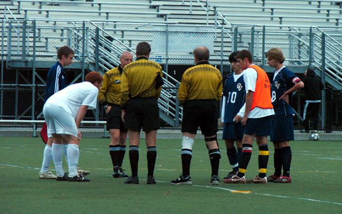 Coin toss St. Thomas soccer vs Conval in State Semi Finals