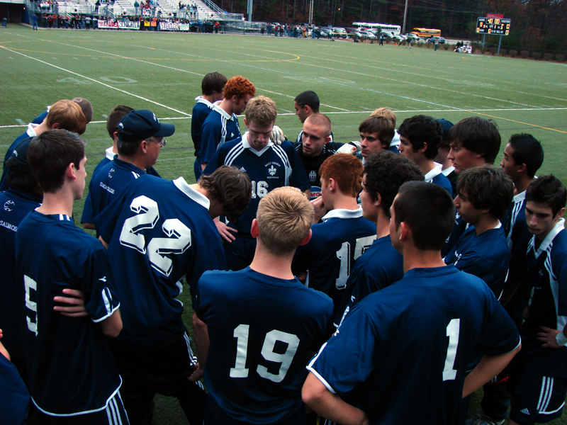 St. Thomas soccer team at Stellos Stadium