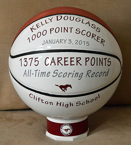Custom Painted 1000 point Basketball by Sign Design & Sales