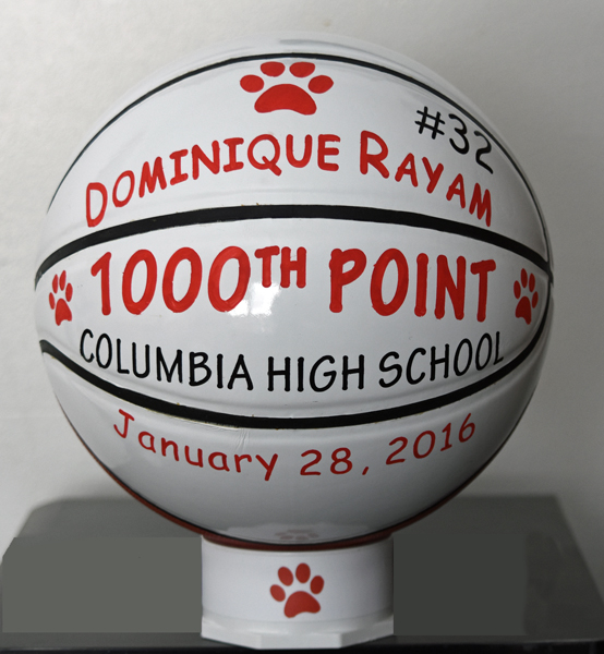 Custom Painted 1000 point Basketballs by Sign Design & Sales