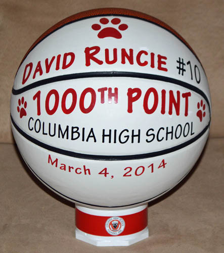 Custom Painted 1000 point Basketballs by Sign Design & Sales