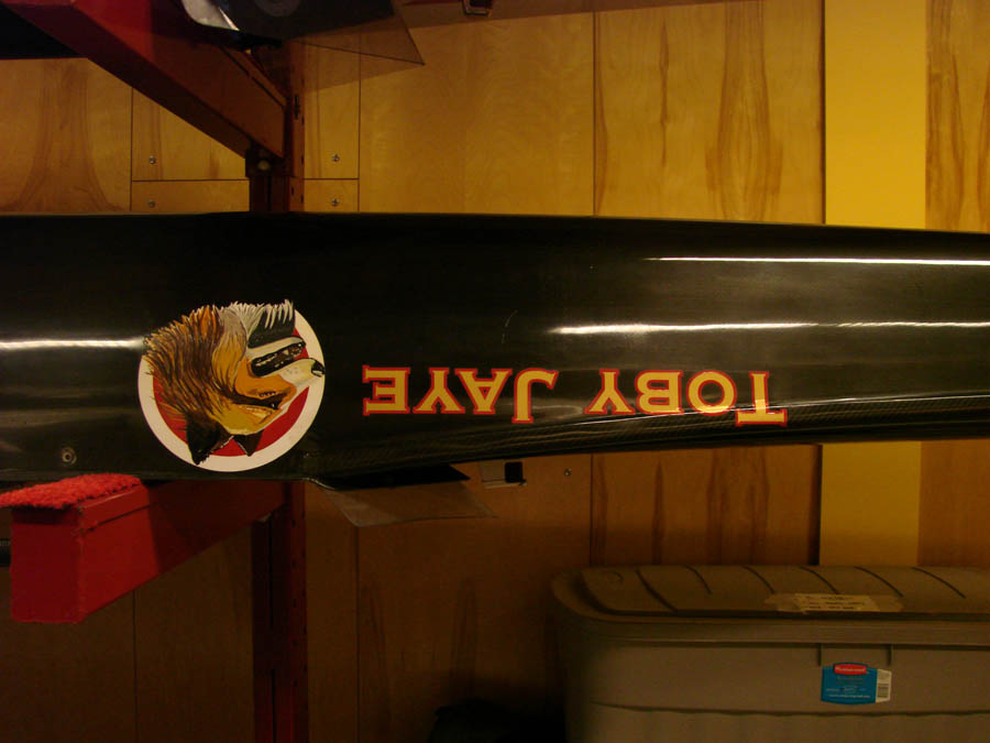 Boston University Boat Lettering