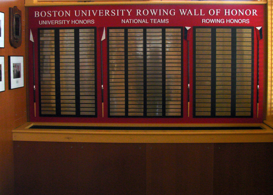 BU Rowing Wall of Honor