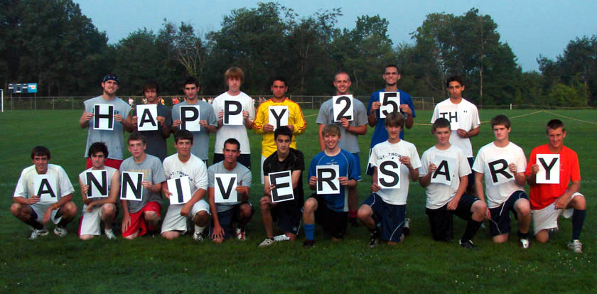 St. Thomas Soccer team wishes Coach Scott & Noreen Suleski a Happy 25th